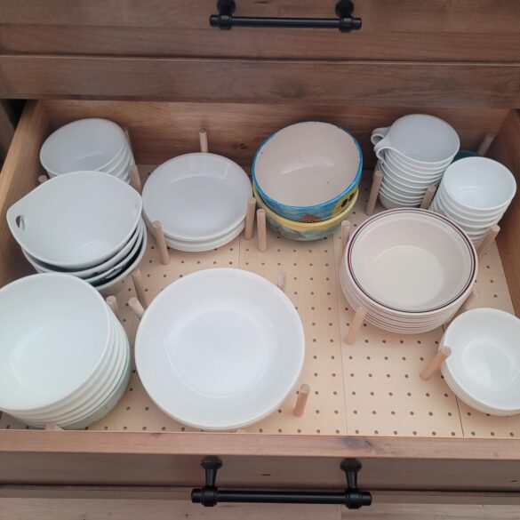 Kegley Wood Pegboard Drawer Organizer